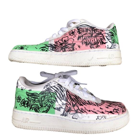 Custom Air Force 1 Low 'Tiger Print' Size 6 - Picture 6 of 16